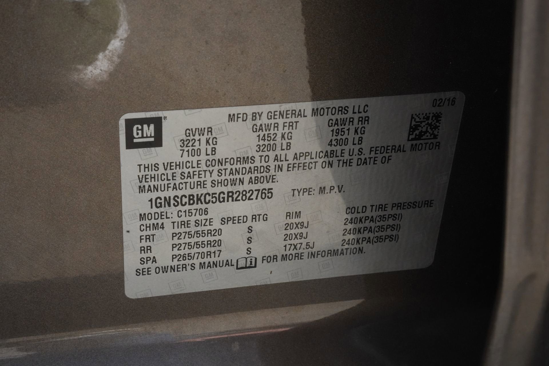 2016 Chevrolet Tahoe LT