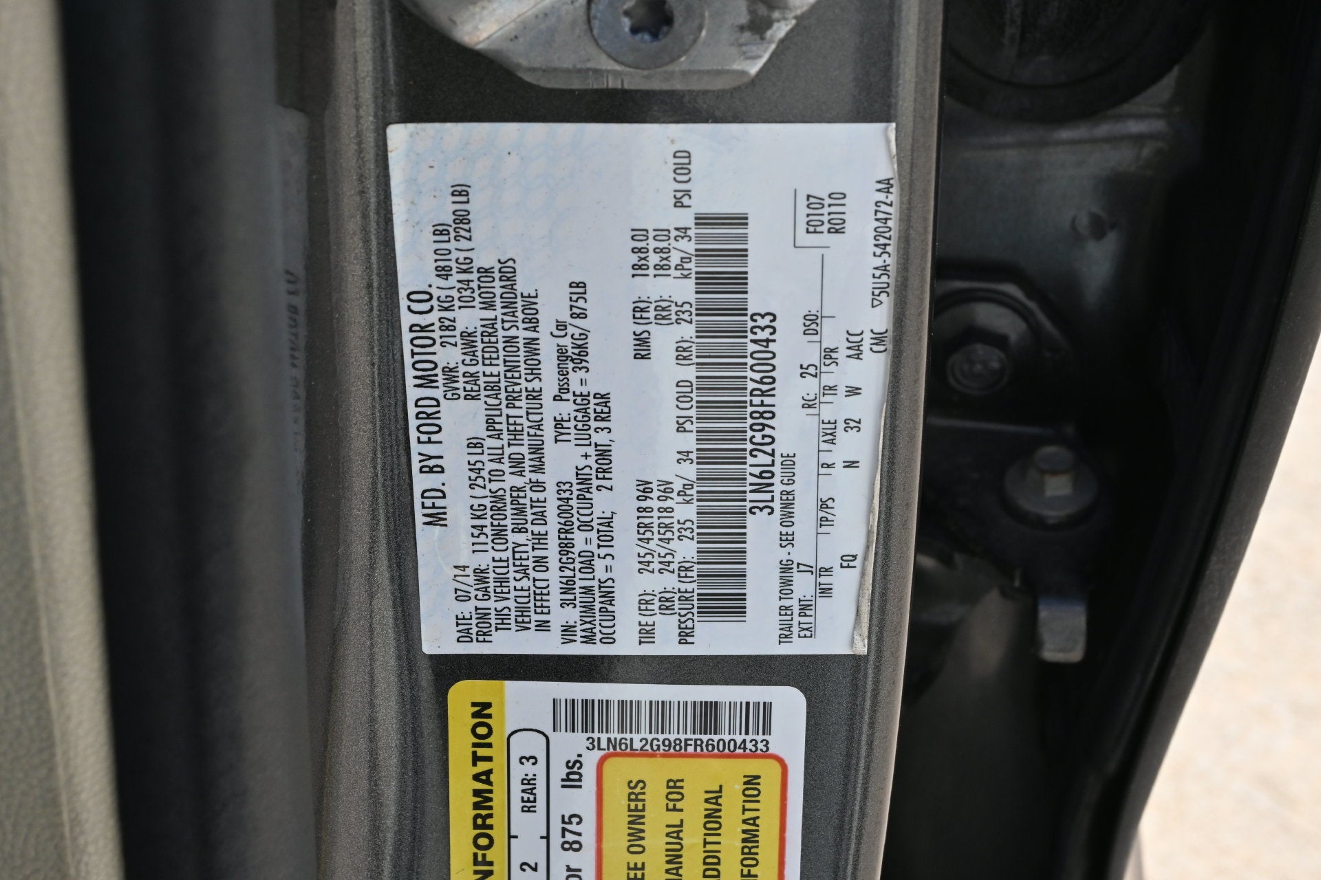 2015 Lincoln MKZ Base