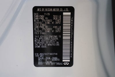 2026 INFINITI QX80 AUTOGRAPH