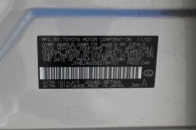 2008 Lexus ES 350 NA