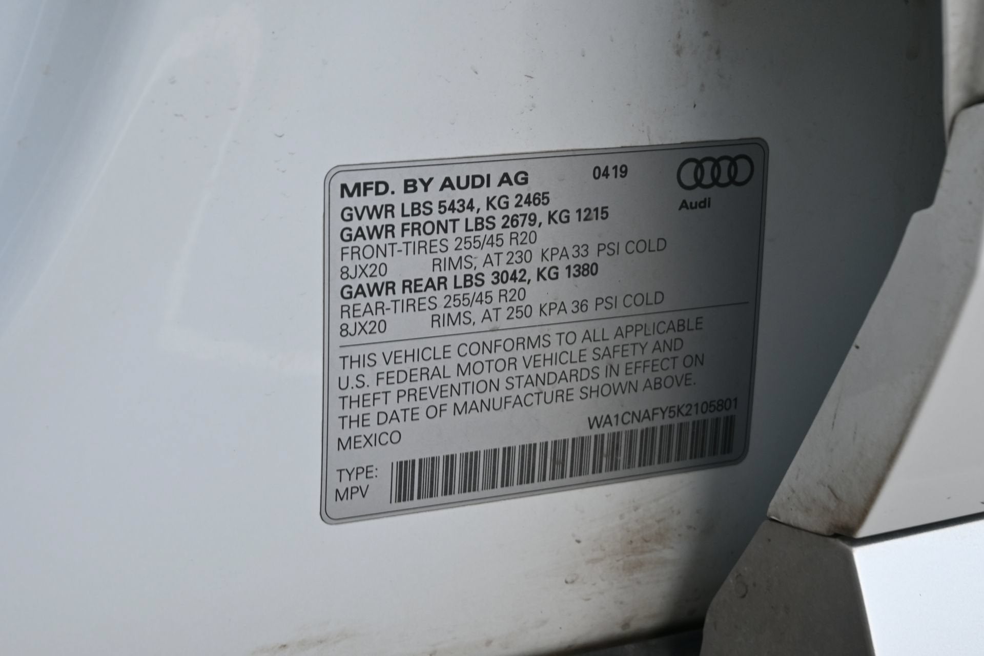 2019 Audi Q5 Prestige