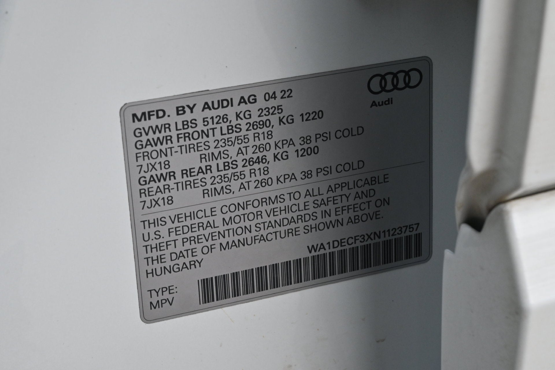 2022 Audi Q3 S line Premium