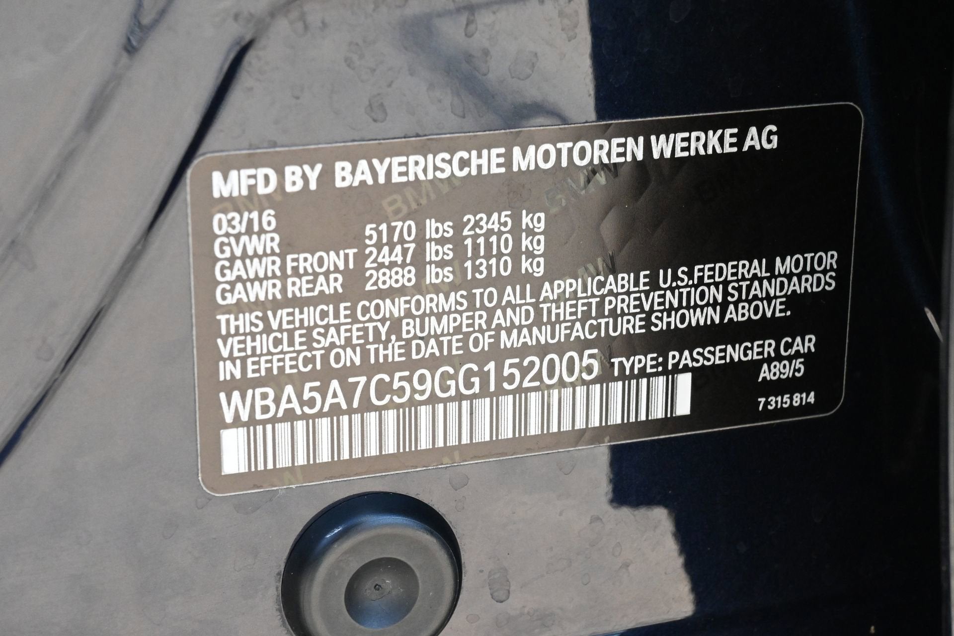 2016 BMW 5 Series 528i xDrive